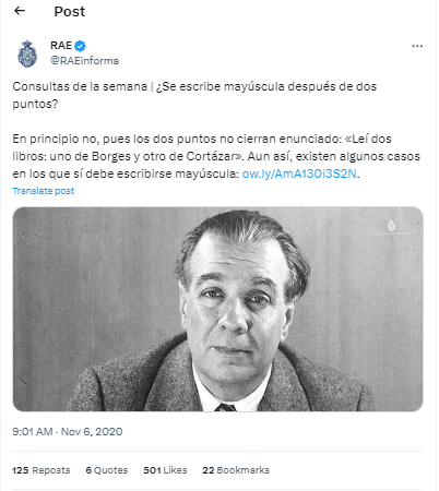 RAE-on-X-Consultas-de-la-semana-¿Se-escribe-mayúscula-después-de-dos-puntos-En-principio-no-pues-los-dos-puntos-no-cierran-enunciado-«Leí-dos-libros-uno-de-Borges-y-otro-de-Cortázar»-Aun-así-existen-algunos-ca (2)